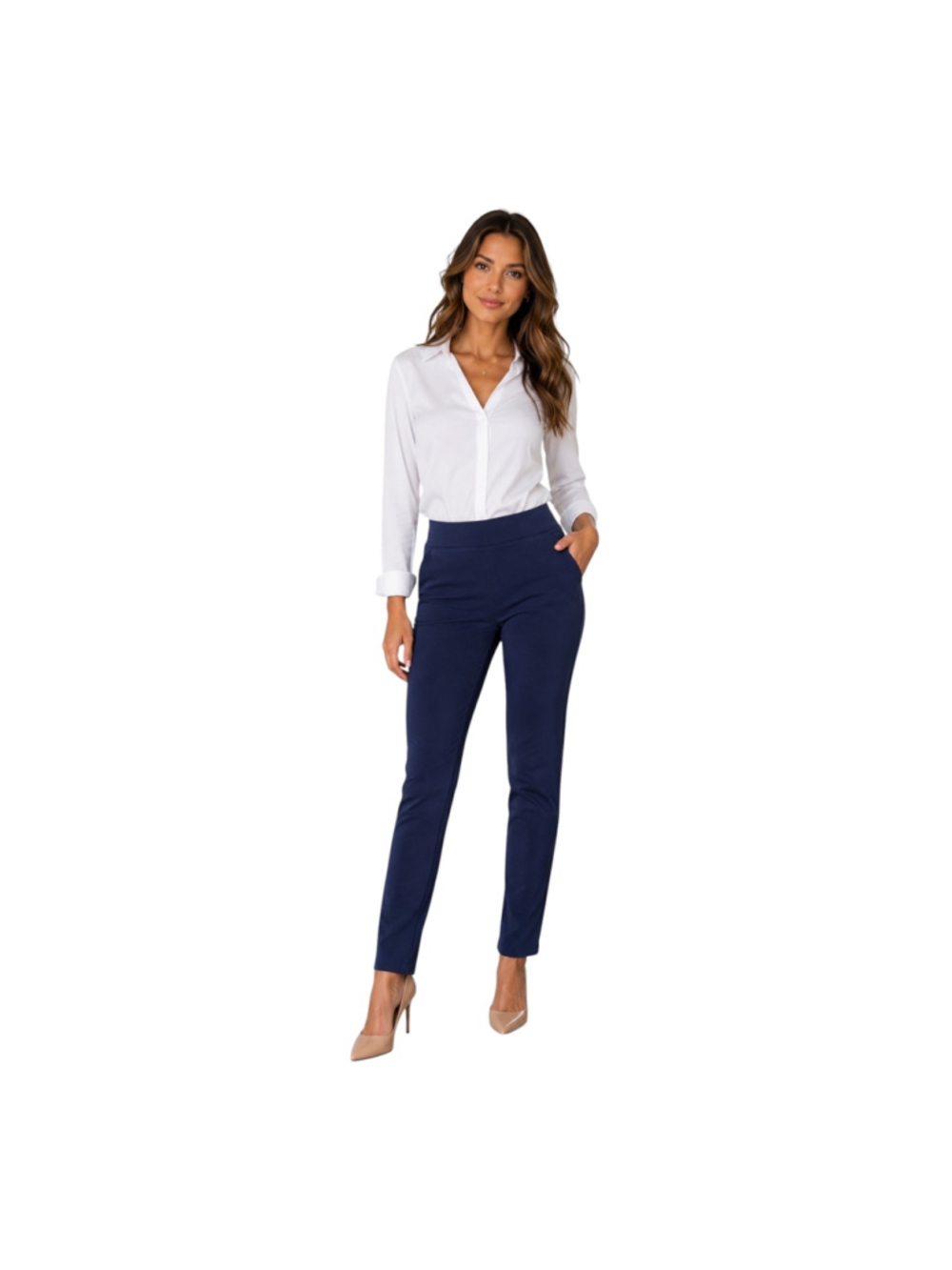 Betabrand Journey DPYP Dress Pant Yoga Pants Skinny Navy Women’s Medium Pull-On
